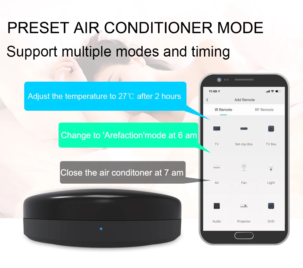 Tuya Wifi Ios Universal Rf Wireless Remote Controller For Tv Air Conditioner