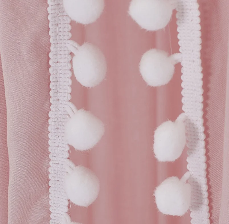 PLHMIA-Baby Bed Canopy Curtain Round Top Dome Hanging Mosquito Net Cover For Bedding Room