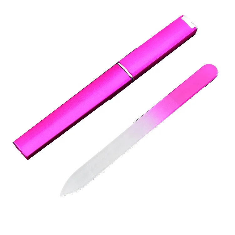 Low MOQ crystal nail file with gift box