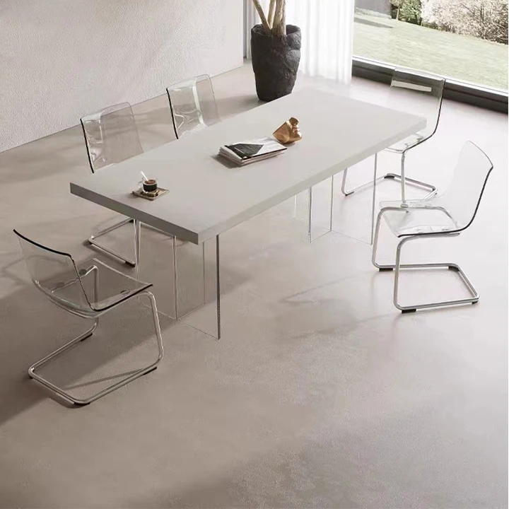 Elegant and Simple Acrylic Multifunctional dinner Table - Stylish Design for Modern Interior Decoration