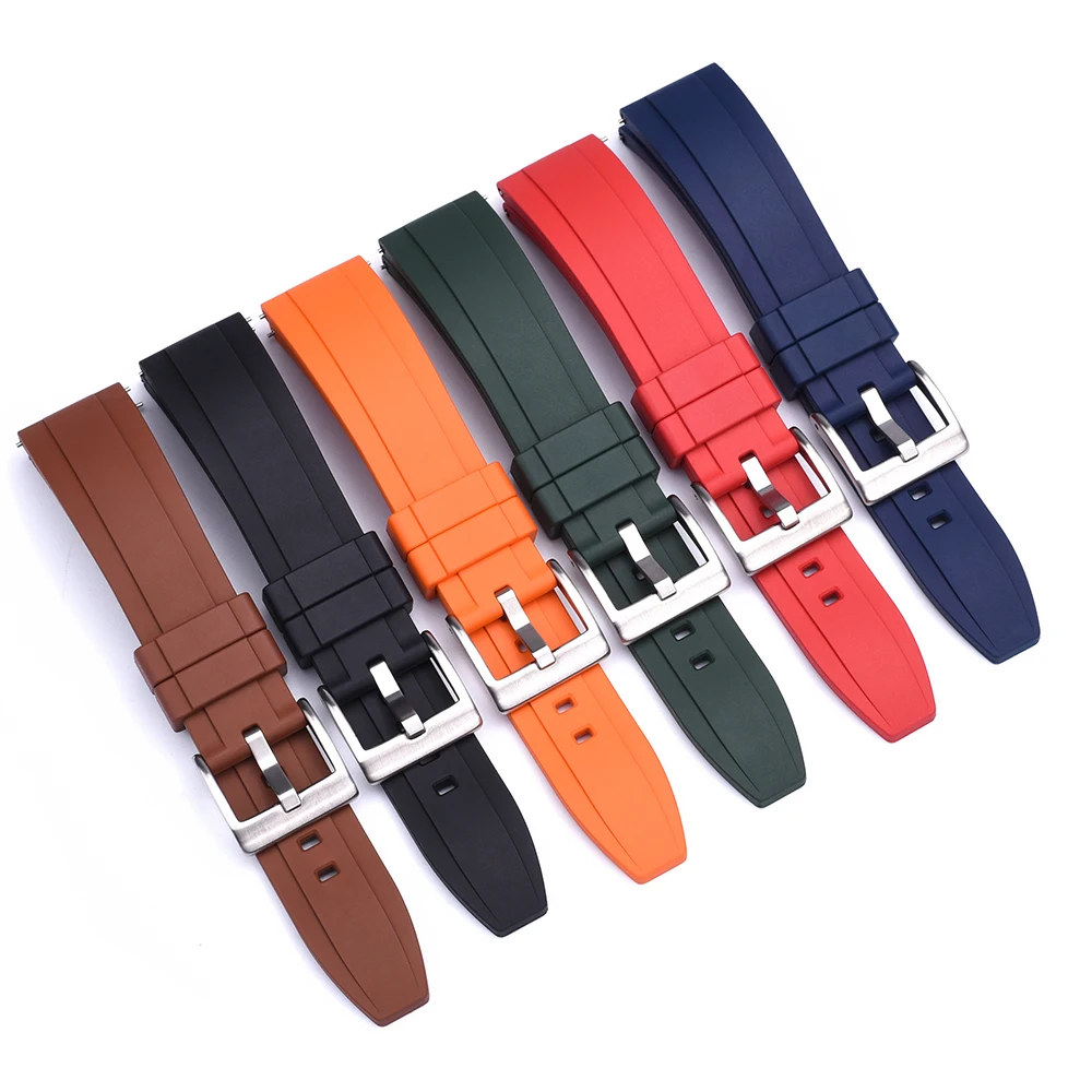 JUELONG 19/20/21/22/23/24 mm Fluorine Rubber Watch Bands Waterproof Quick Release FKM Watch Strap