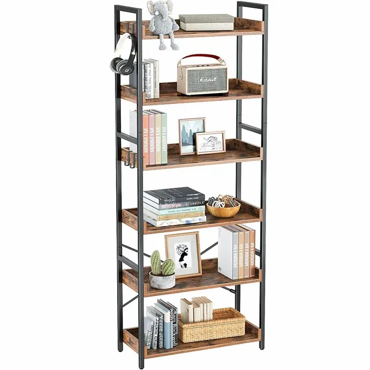 High-Quality Design Kid Metal Wooden Bookshelf Mini Gloss Office Book Storage Cabinet Shelf Library Hidden High End Bookcase
