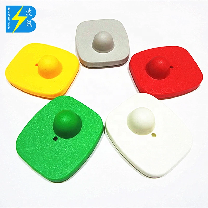 Magnetic Plastic Different Colors Mini square EAS 8.2mhz Security RF High Quality Hard Tag for Store