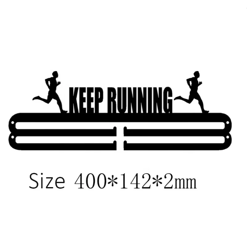 VJ New Women Men Stainless Steel Keep Running Rack Holder Medal Hanger Display For Sports Gifts