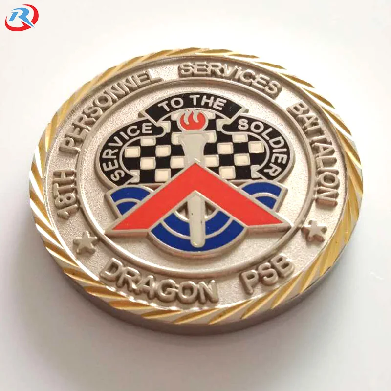 Free sample custom own logo enamel challenge coin metal casting/stamping coins