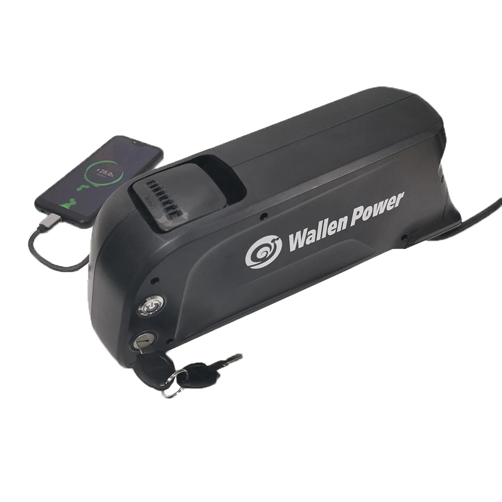 56 pcs 18650 Cells Ebike Battery Box  Down Tube Dolphin E-bike Battery Case 36V 48V Battery Box with Base