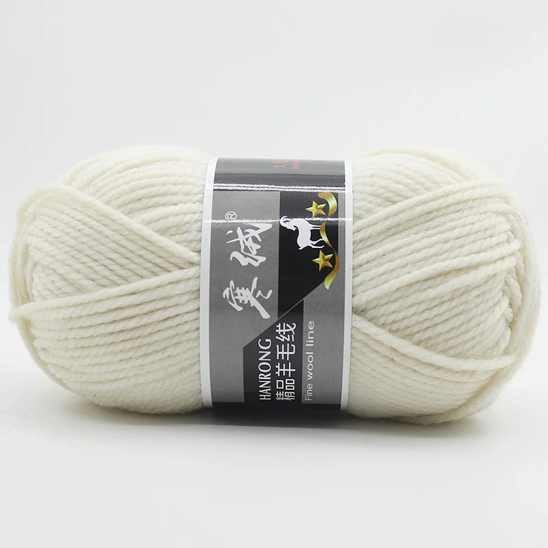 Wool yarn 3 PLY hand knitted pure wool medium coarse knitted sweater hand Knitting yarn