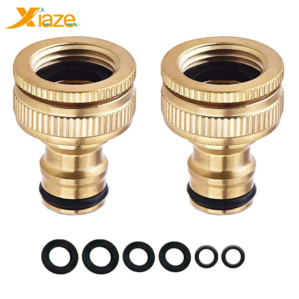 Garden Hose Tap Connector Brass Female Threaded Tap Connector for Hosepipe, Threaded Faucet Adapter