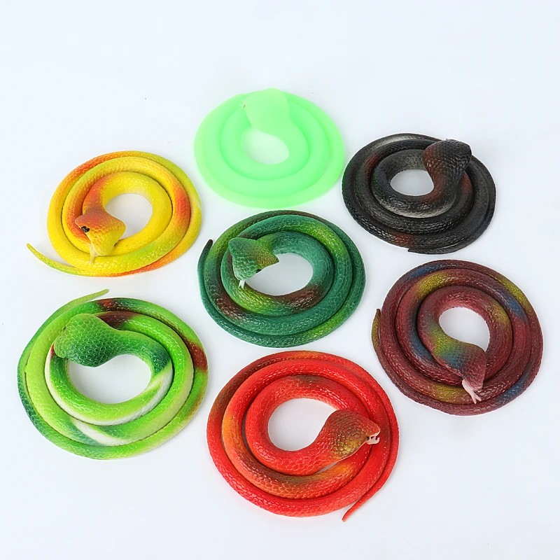 Wholesale Unisex Soft Simulation Snake Toy Hot Rubber Cobra Prank for Children Made of TPR