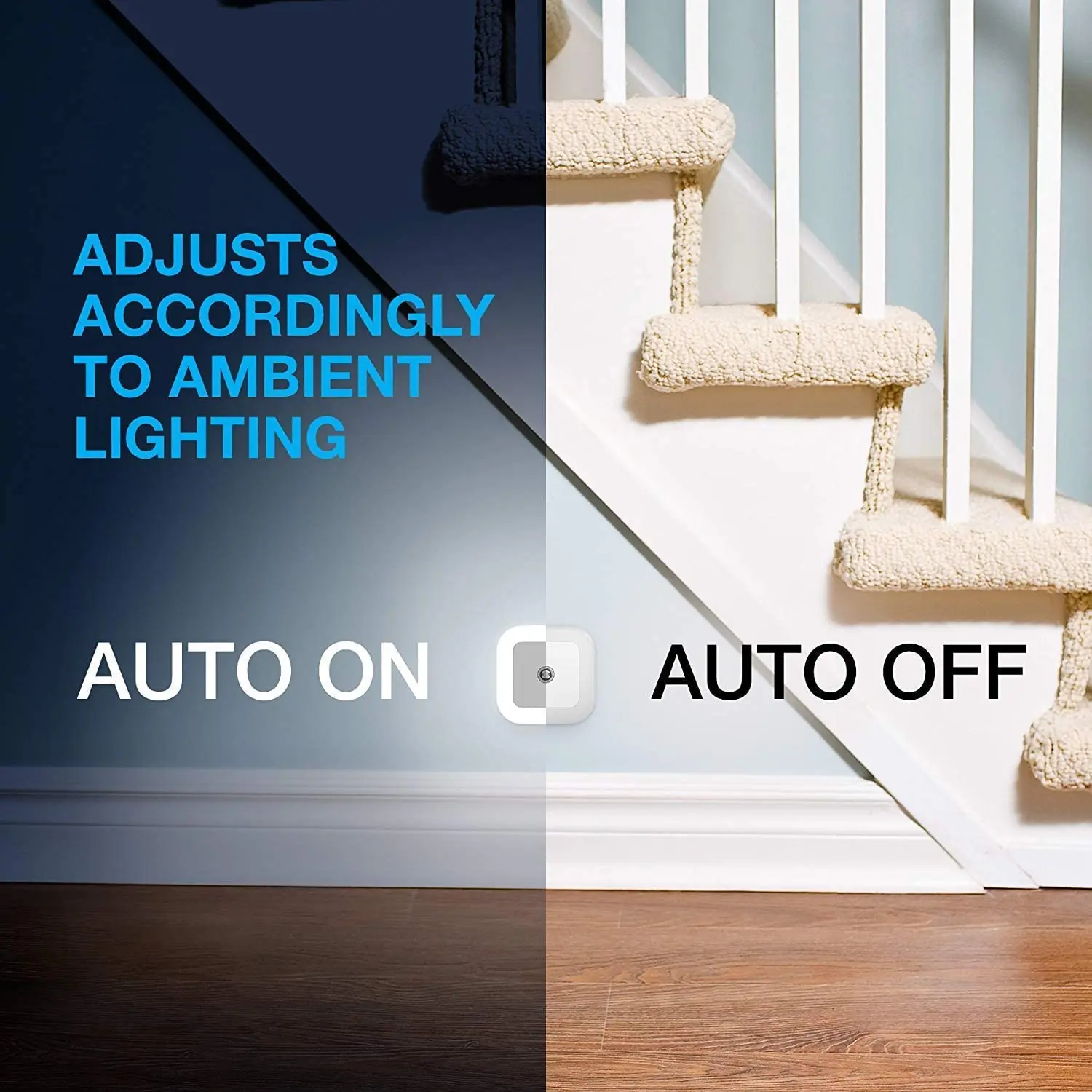 smart dusk to dawn integral led wall plug night light motion sensor wireless led night lights wall mounted plug-in night light