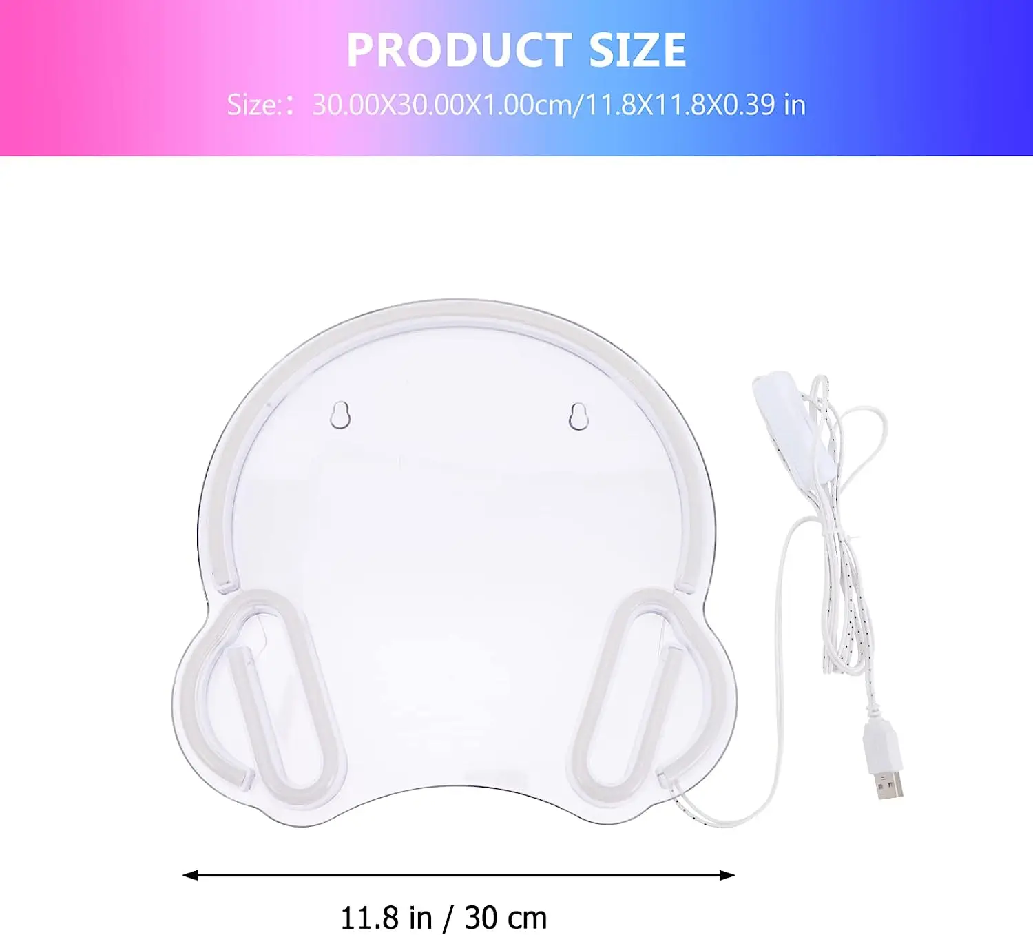 Neon Sign Lights Headphone Led Sign Retro Decoration for Game Room Decoration USB Powered LED Neon Light for Bar Party