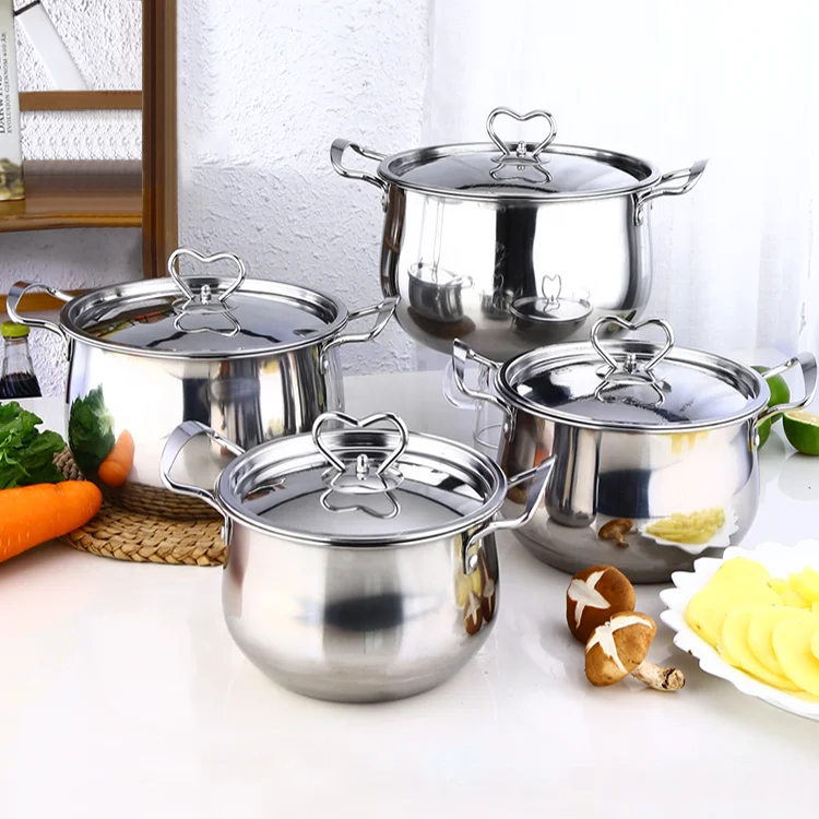 New Design Kitchen Multifunctional 8 Pieces Cookware Sets Pot Sets Stainless Steel Cooking Pot Set