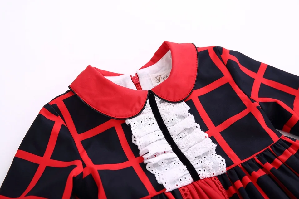 OEM 2021 Clothing Sets Baby Girls Plaid Baby Girl Princess Dresses with Bonnet 3 Pieces Set Baby Girls Party Wear Dress