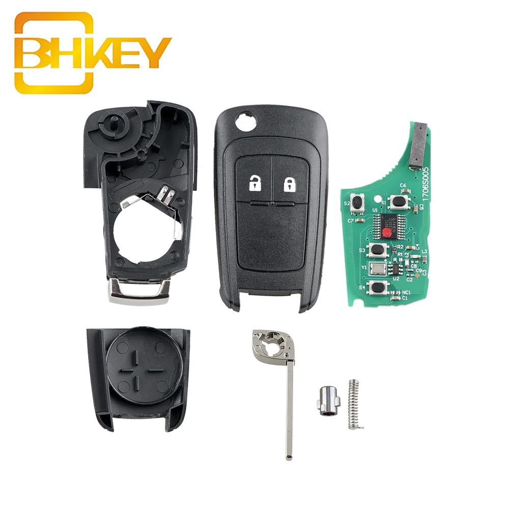 2 Buttons 433 Mhz PCF7946 chip HU100 Blade Flip Folding Key Fob Car Remote Key For Opel Astra J Corsa E Zafira C Vauxhall