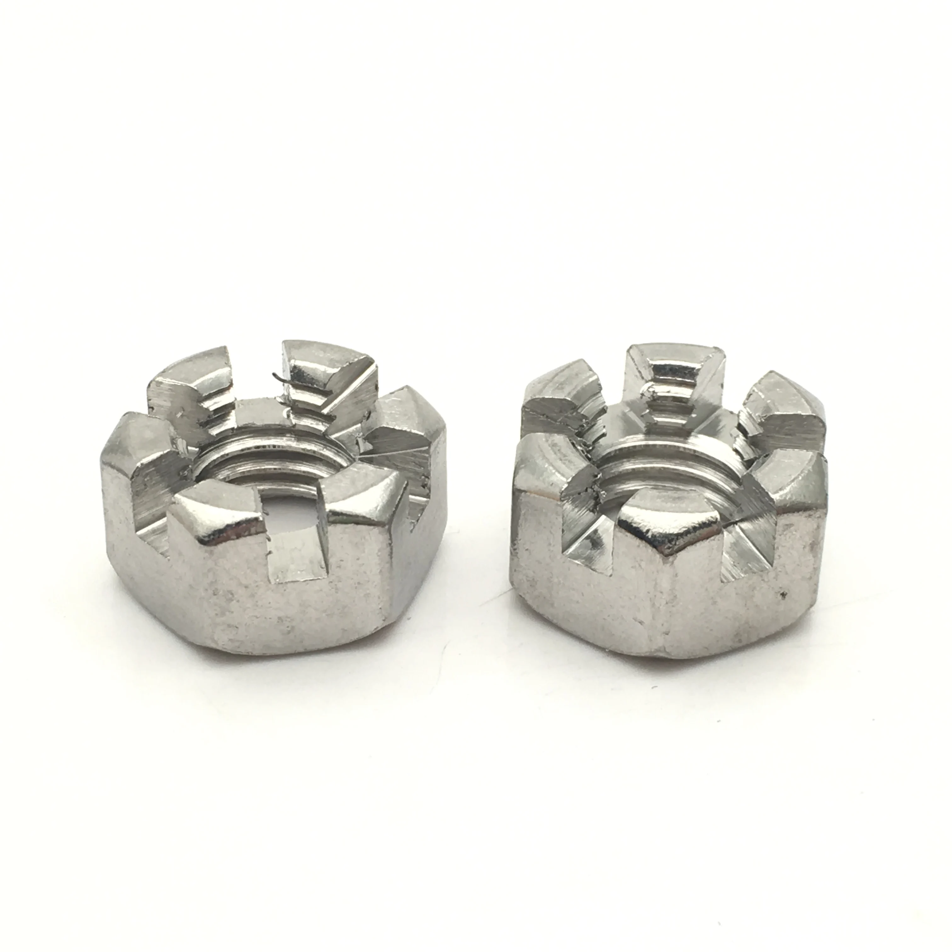 UNC UNF Castle nut M6 M8 M10 M12 M14 Stainless Steel 304 SS316 Hex Slotted Castle Nuts DIN935
