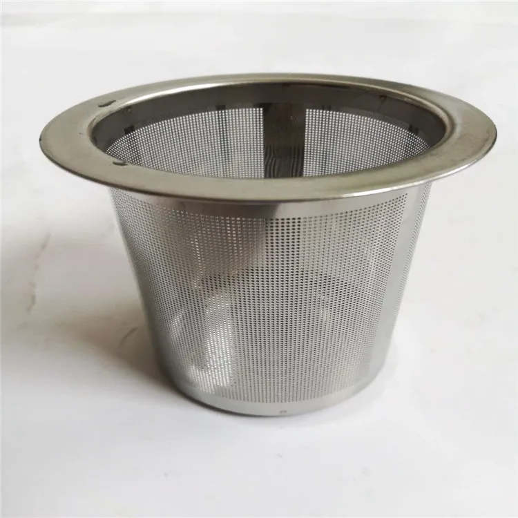 Custom Kitchen Utensils Tea Filter Stainless Steel Reusable Loose Leaf Tea Infuser Strainer Portable Plastic Copper Cup Mug