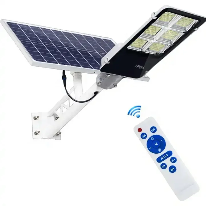 HOT Solar Panel Street Light integration Solar Pole Lamp with Remote Control Dusk to Dawn Waterproof Outdoor Solar Street Light