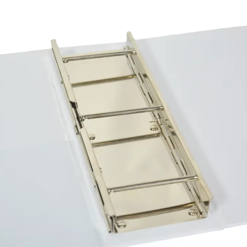 TAOYUAN Custom PVC Plastic Binder White 3-Pipe Stationary Document Holder with Clear Pocket