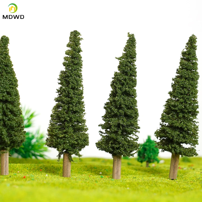 Model Train Railway 1:87 O G Scale Railway Layout 10cm Green Model Wire Pine Trees Artificial Layout