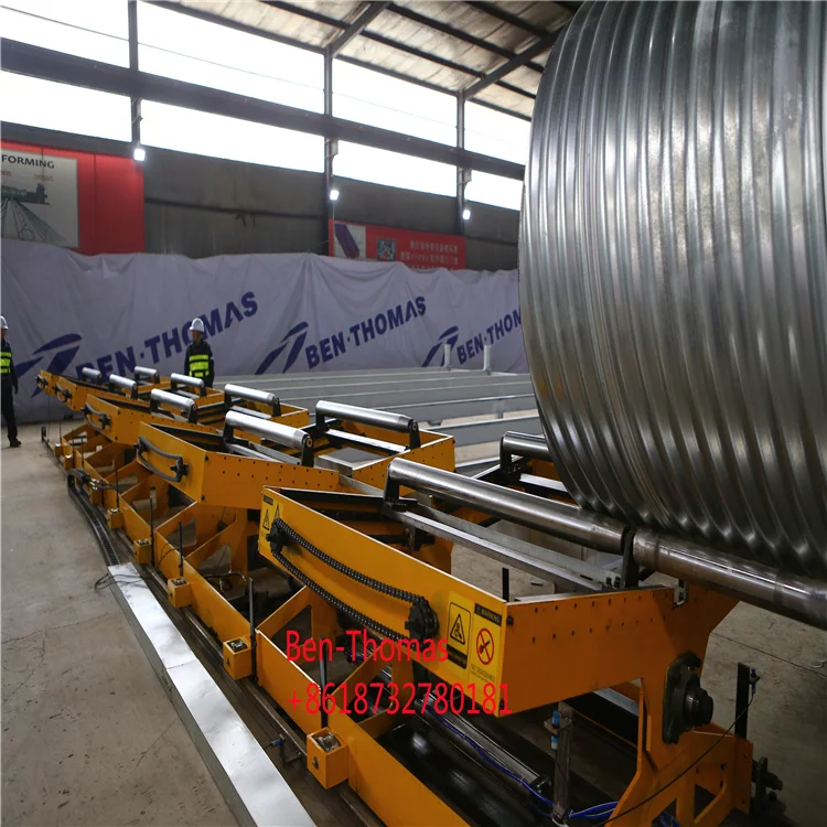 New Design Chinese Patent helically large culvert corrugated steel metal pipe roll forming machine equipment