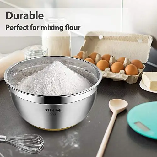 High quality wholesale Multi-specification 201 household  bowl salad Mixing Stainless Steel Bowls with cover