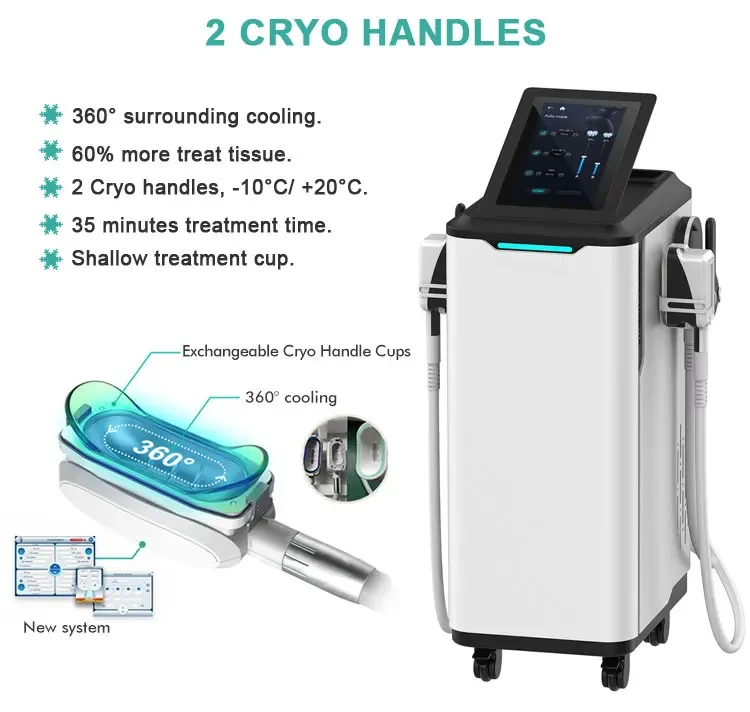 High intensity focused electromagnetic muscle stimulation cryolipolysis slimming machine