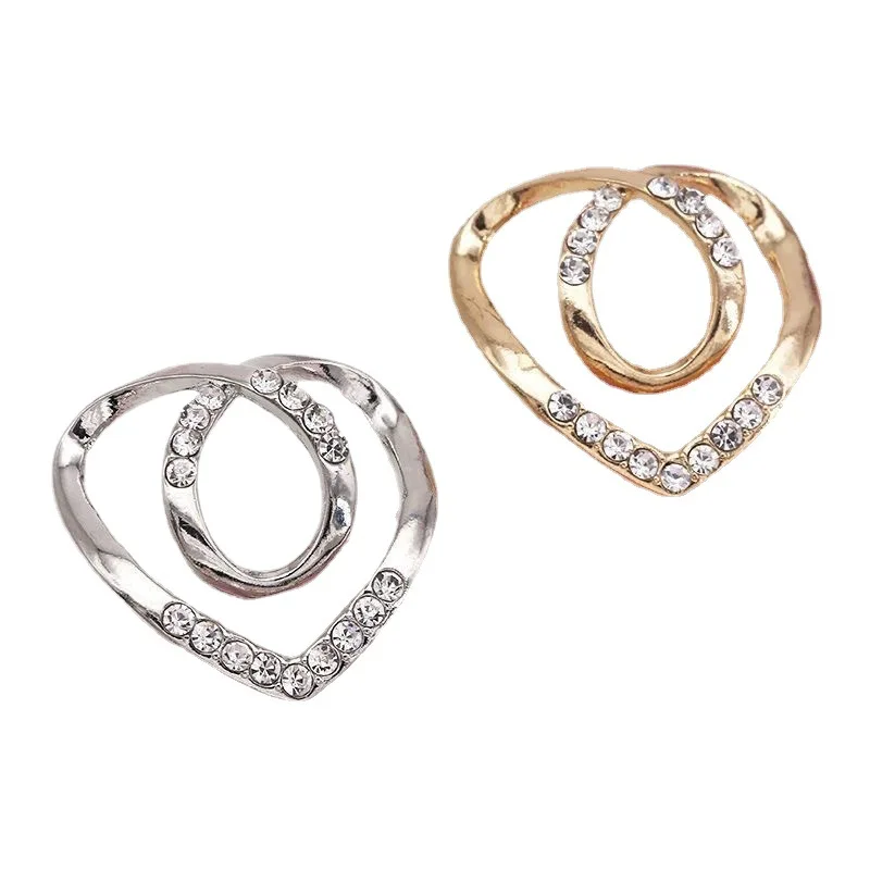 Silk Scarf Ring Clip T-shirt Tie Clips for Women Fashion Metal Round Circle Clip Buckle Clothing Ring