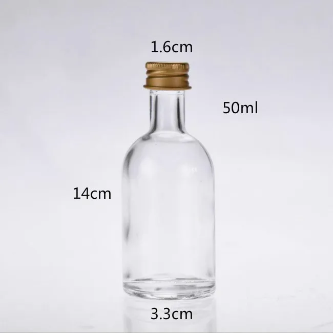 50ml Alcohol mini bottles for cocktails Tamper evident 50ml alcohol bottles tamper propf sticker small bottels for maple