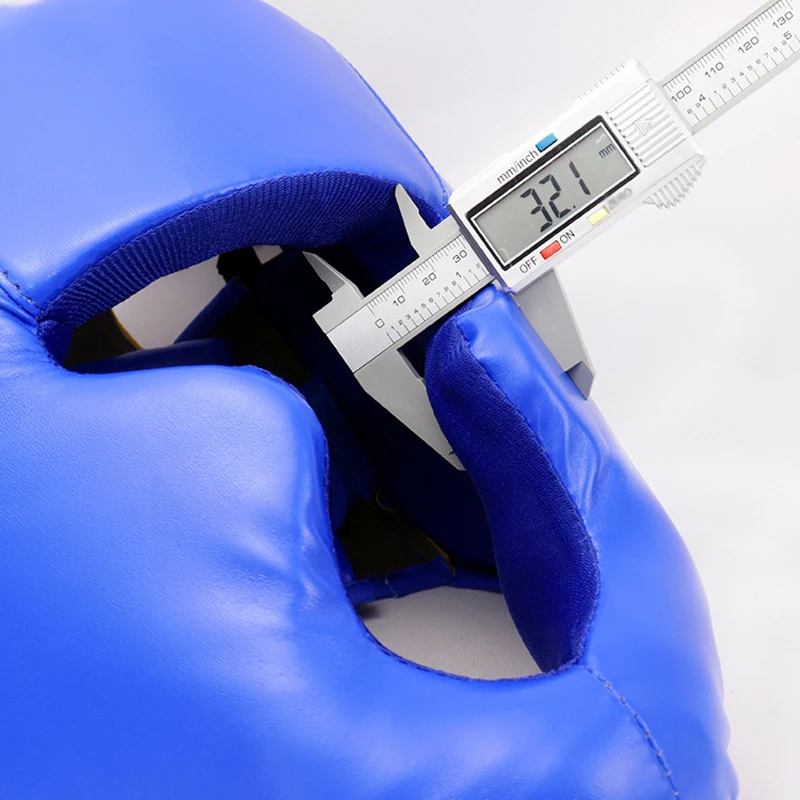 Leather boxing helmet sanda head protection face adults and children taekwondo head protector boxing head guard