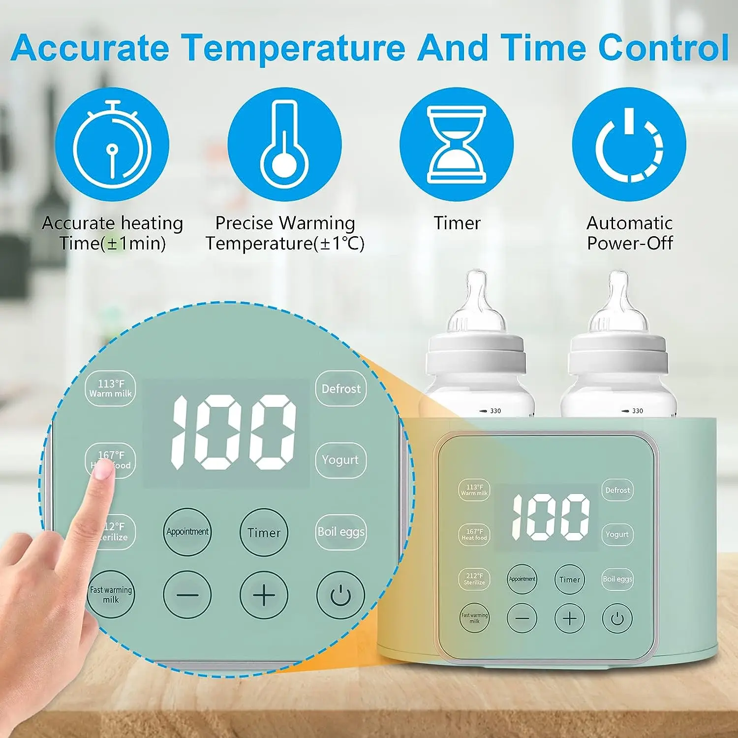 Wholesale 24H Constant Mode Baby Bottle Warmer Fast Baby Food Heater with Lcd Display