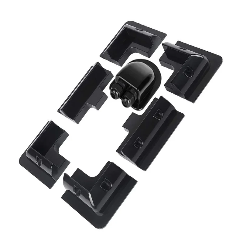 ABS No drilling required Glue Solar Panel Corner Mounting Bracket Installations UV Universal 7pcs For RV Marine Flat Roof
