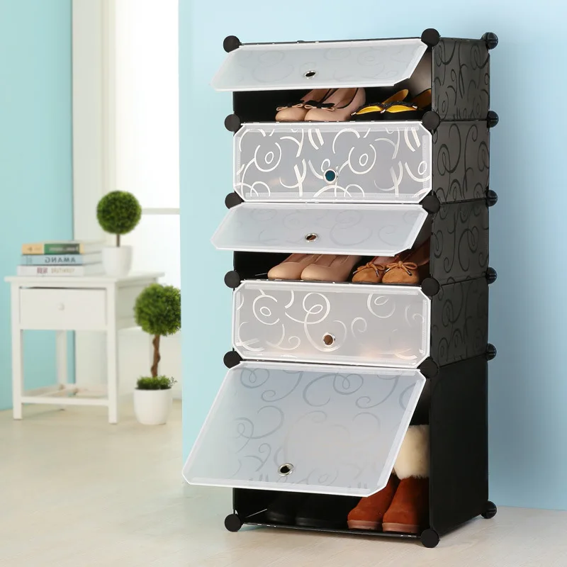 Factory Direct Rental Housing Dust Proof Shoe Rack Home Furniture DIY Shoe Cabinet Foldable Shoe Rack