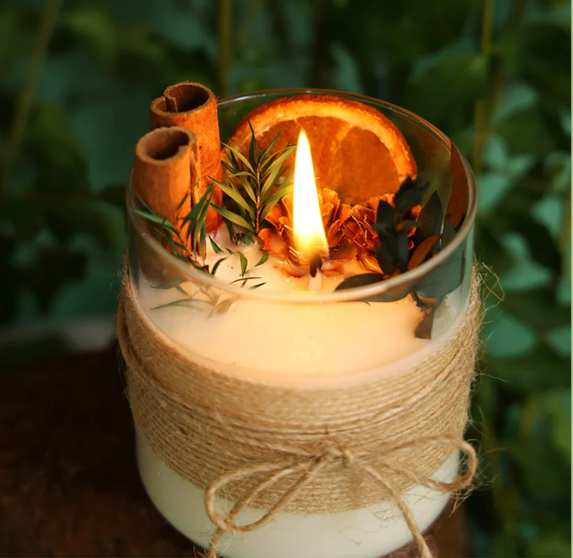 2023 Pyrotechnic fruit dried Pyrex scented candle Indoor air aromatherapy candle