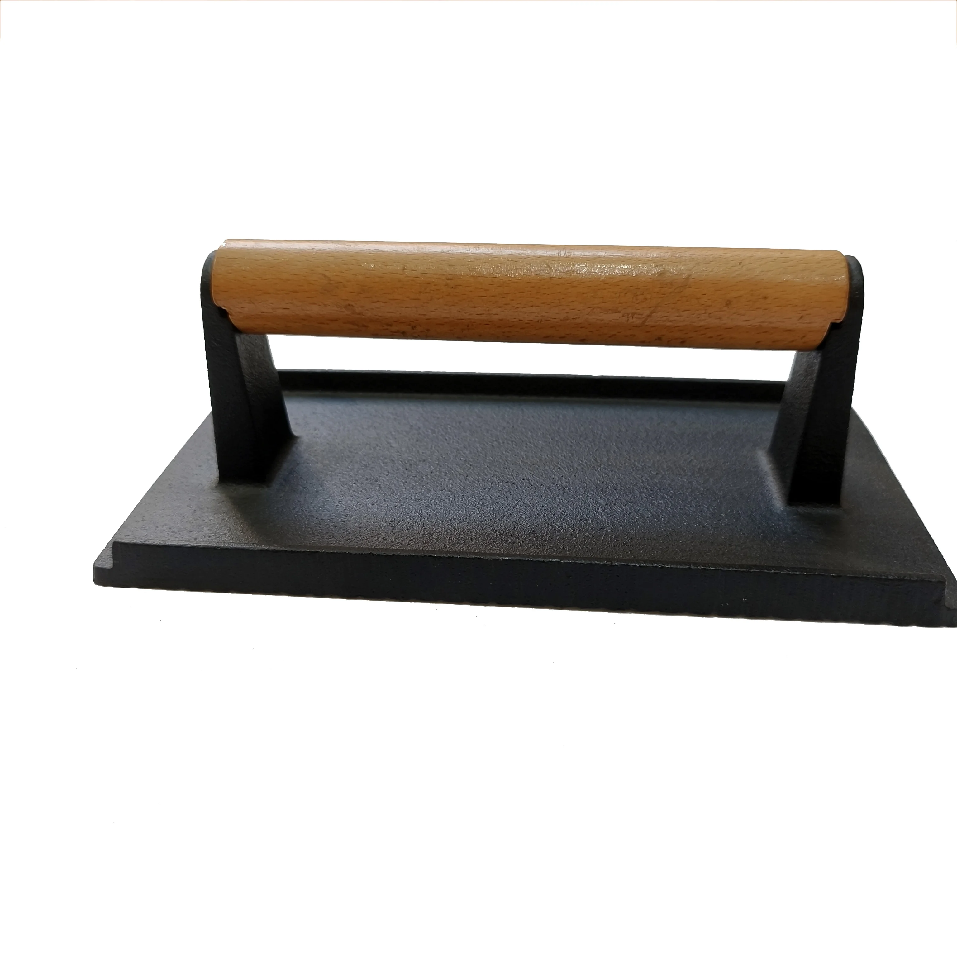 Hot selling Rectangular Cast Iron BBQ Hamburger outdoor barbecue steak Cast Iron Meat pressure plate