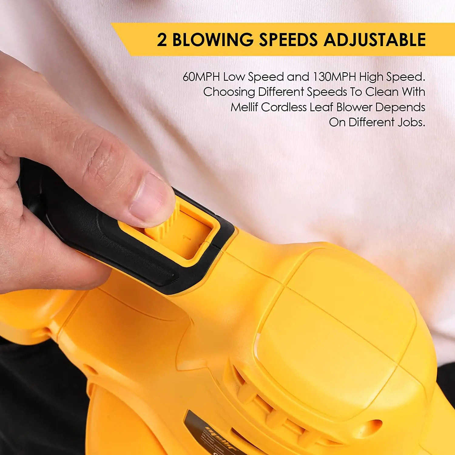 Mellif Leaf Blower Cordless for DEWALT 18V 20V 60V BATTERY POWERED
