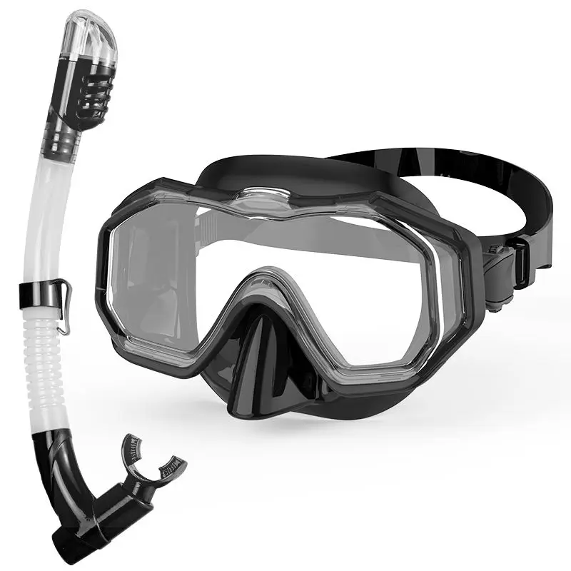 2023 New Snorkel Set Snorkeling Gear Adults Diving Goggles Mask Dry Top Snorkel And Diving mask set