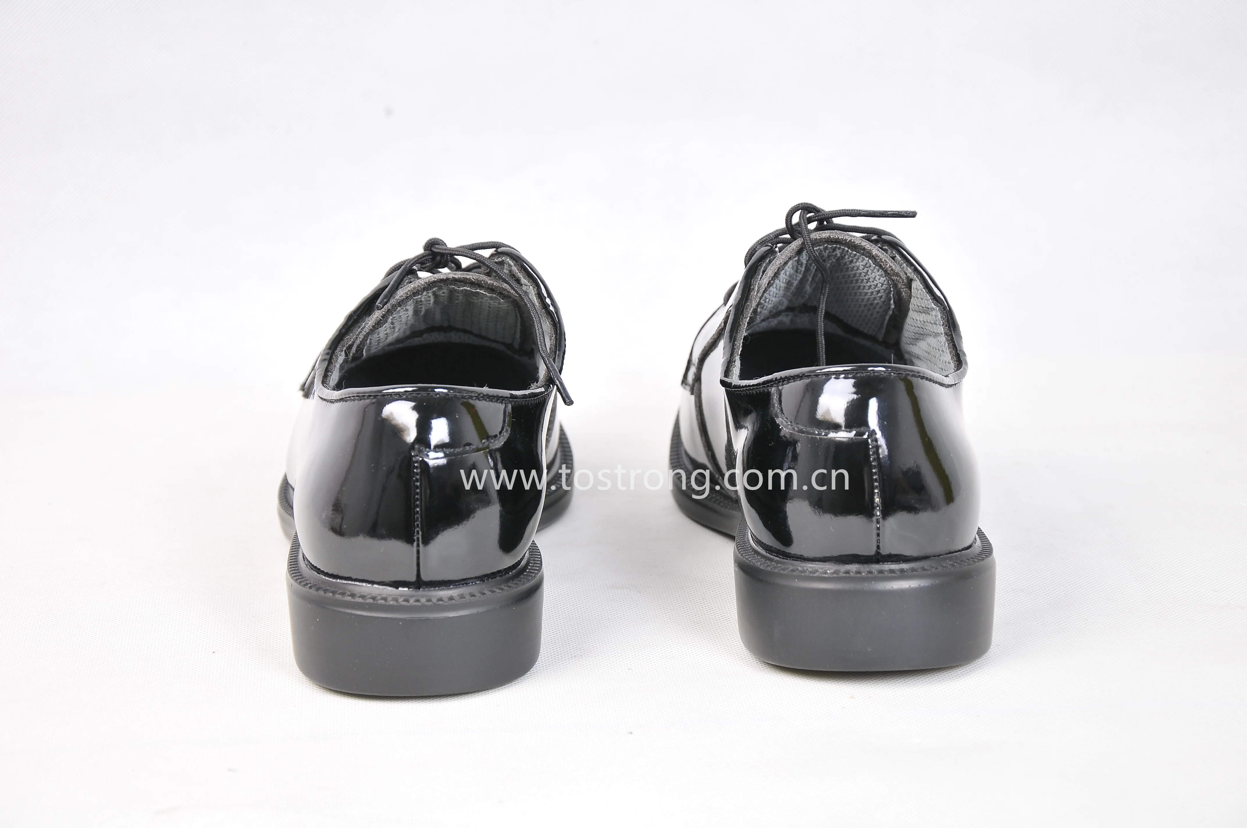 Genuine Leather Shoes PU Dress Shoes for Men Wholesale High Quality Black Customized Logo Patent Leather Tactical Shoes Support
