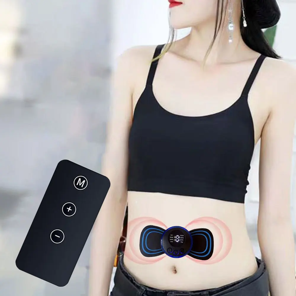 8 Modes Mini Cervical Spine Patch Wireless Remote Control EMS Electric Cervical Spine Massage Pad