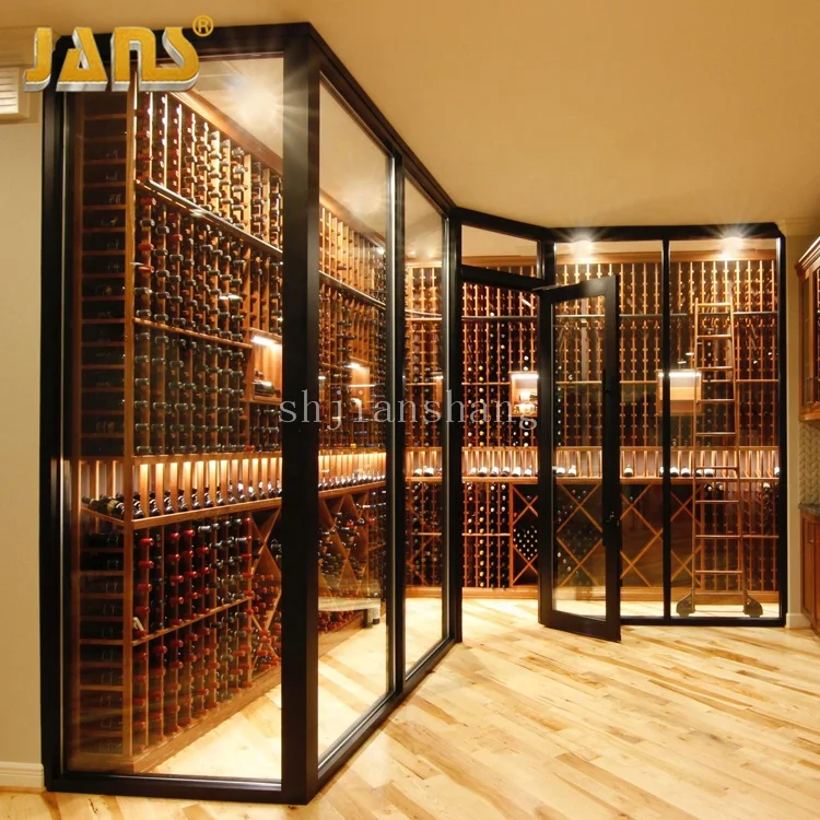 Manufacturer custom wooden five floors multi-layer  wine shelves wine rack for wine cellar