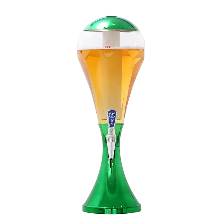 High Quality 3 L Drink Tower Plastic Beer Portable