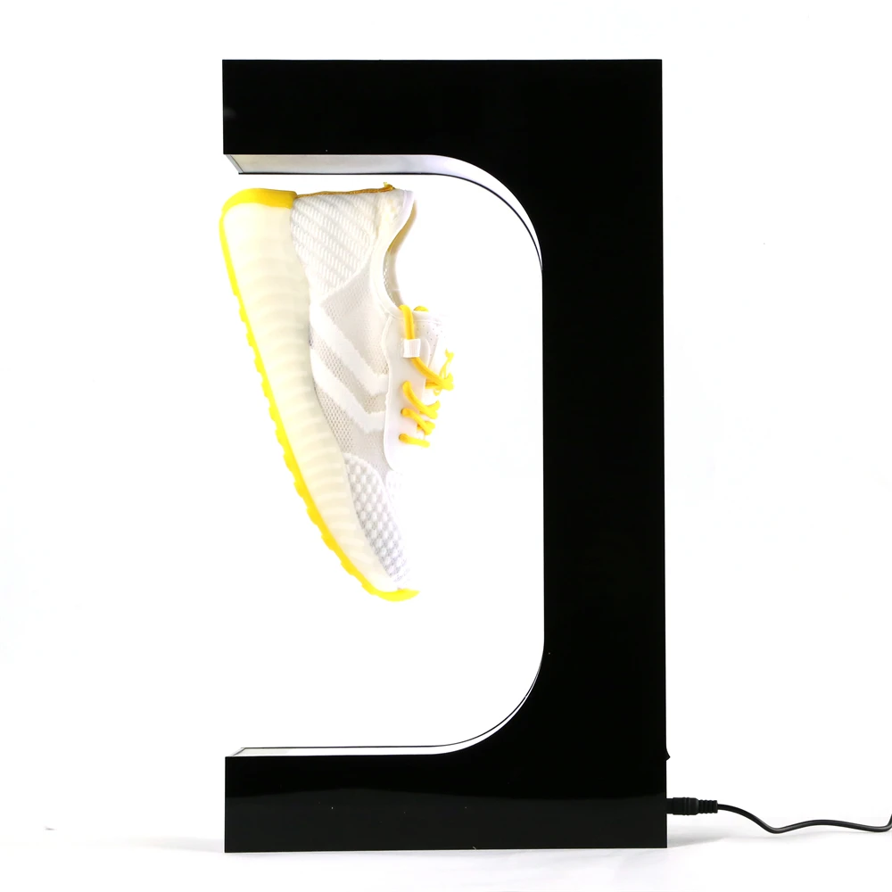 wholesale High Quality Adjustable Sports floating Shoes Display Wall Panel Rack sneakers display case