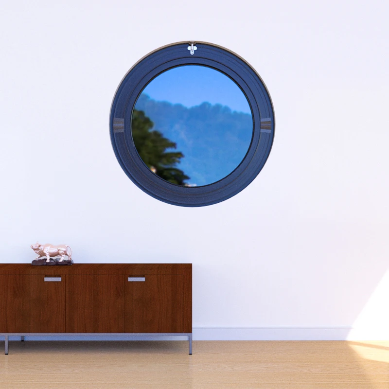 Aluminium Frame Double Glass Round Window Pivot Round Window