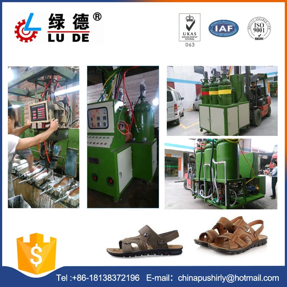 PLC and touch screen controller Polyurethane shoe outsole pu footwear machine