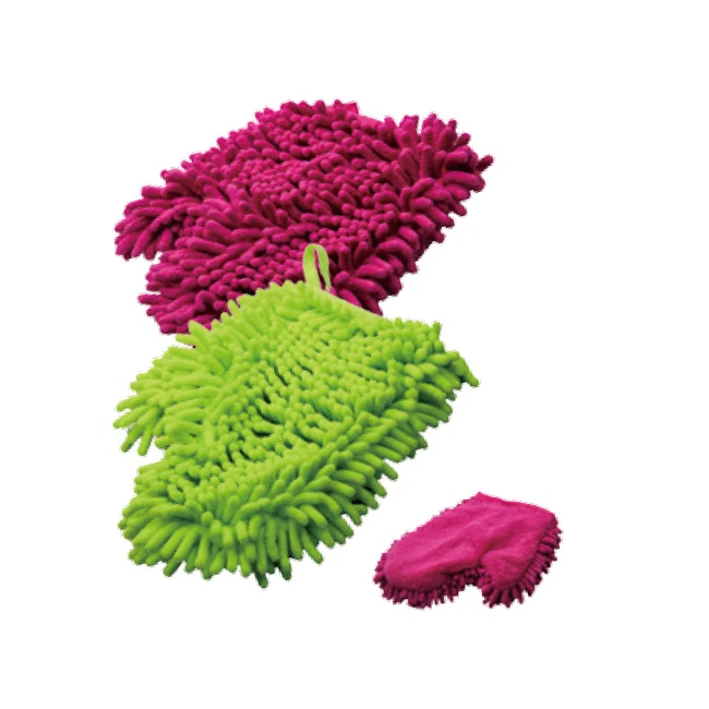 Высокого качества оптом на заказ из микрофибры с накатанной головкой синель автомобиля перчатки перчатка для мойки