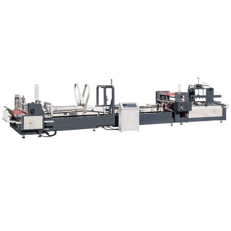 Folding Carton Box Gluing Machine Automatic Crash-Lock Bottom Folder Gluer
