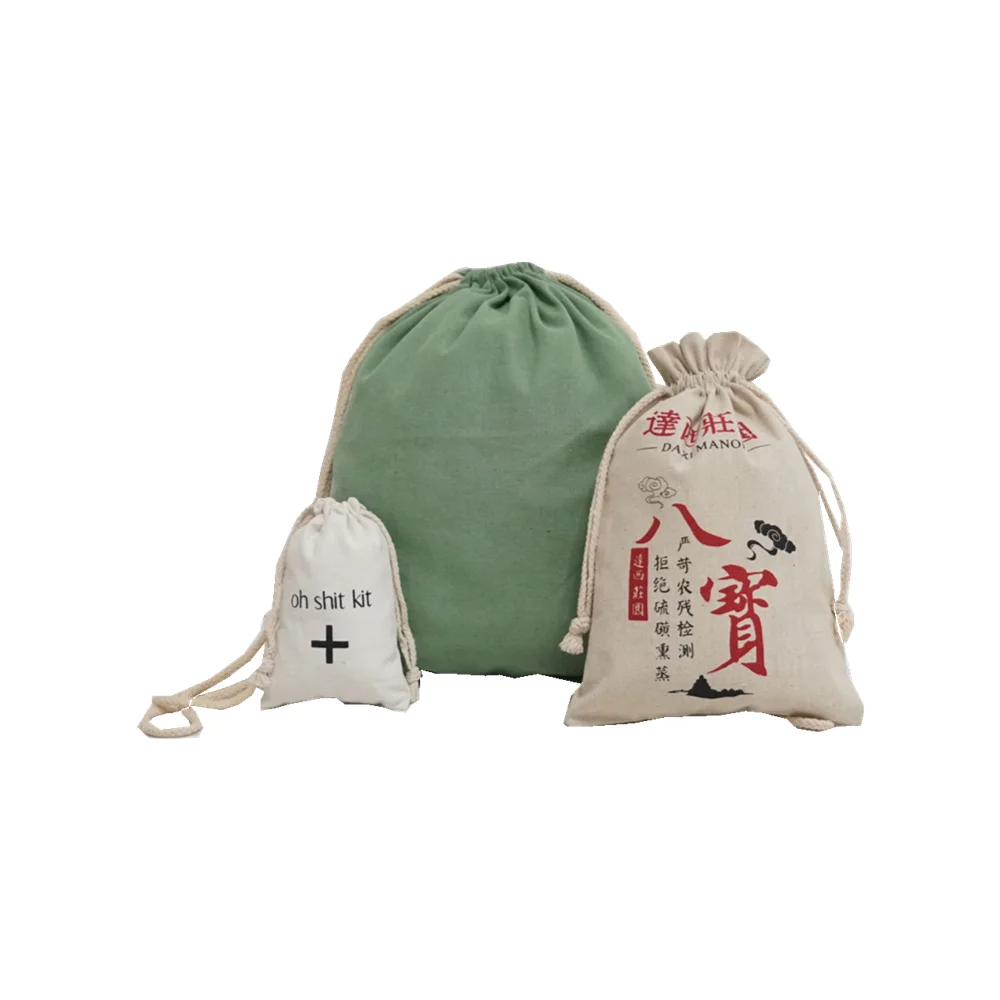 Calico drawstring bag double strings backpacks for wholesale with custom logo and color clothing drawstring bags