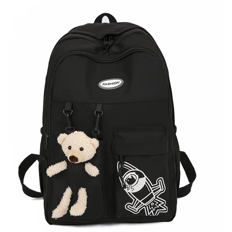 2023 Factory Elementary Students Schoolbag Cute Bear Doll Good Quality School Bags Backpack for Teenagers Girls Waterproof OEM
