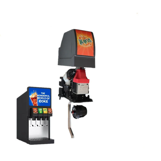 Drink dispenser valve for soda fountain dispenser machine