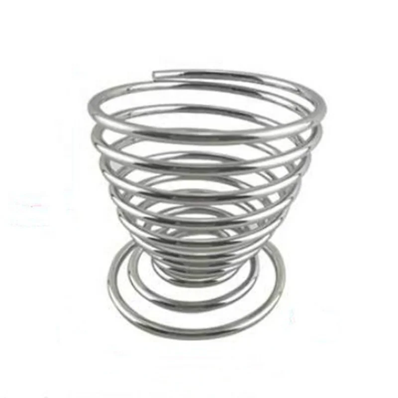 Metal Spiral Spring Wire Egg Cup Tray,Egg Cup Storage Holder Stand egg opener cutter accessory Kitchen Tool
