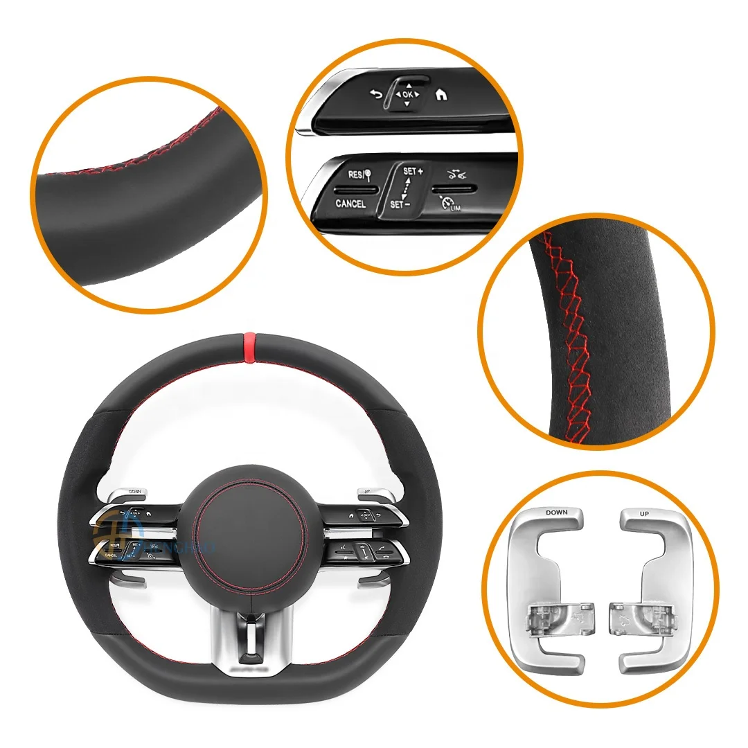 Кожаное Рулевое колесо для Mercedes Benz W205 W463 W166 W204 C-Class E-Class G-Class AMG